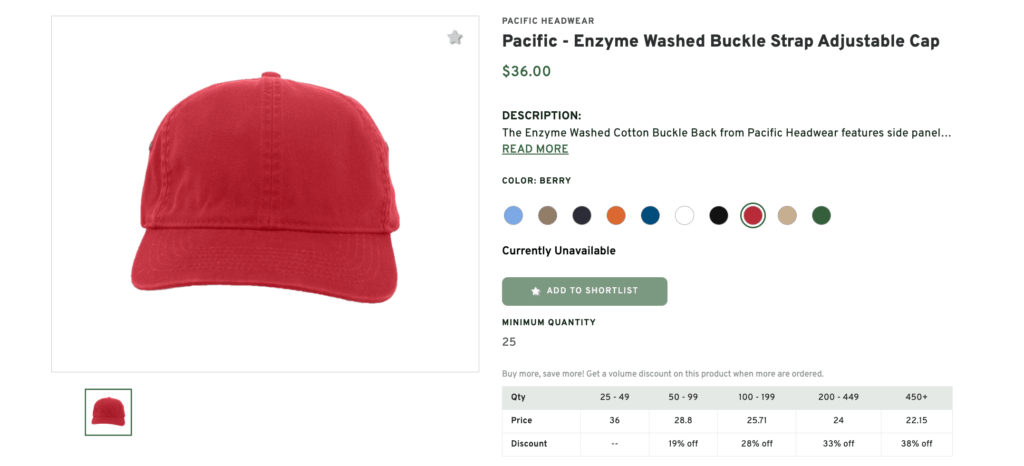 Pacific - Enzyme Washed Buckle Strap Adjustable Cap