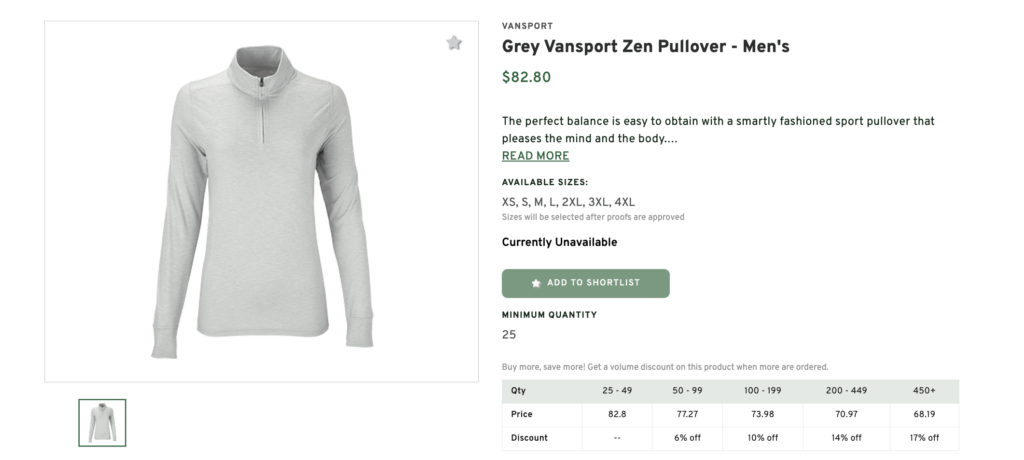 Grey Vansport Zen Pullover - Men's