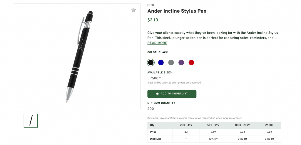 Ander Incline Stylus Pen