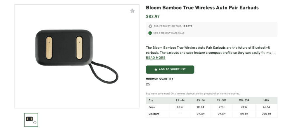 Bloom Bamboo True Wireless Auto Pair Earbuds