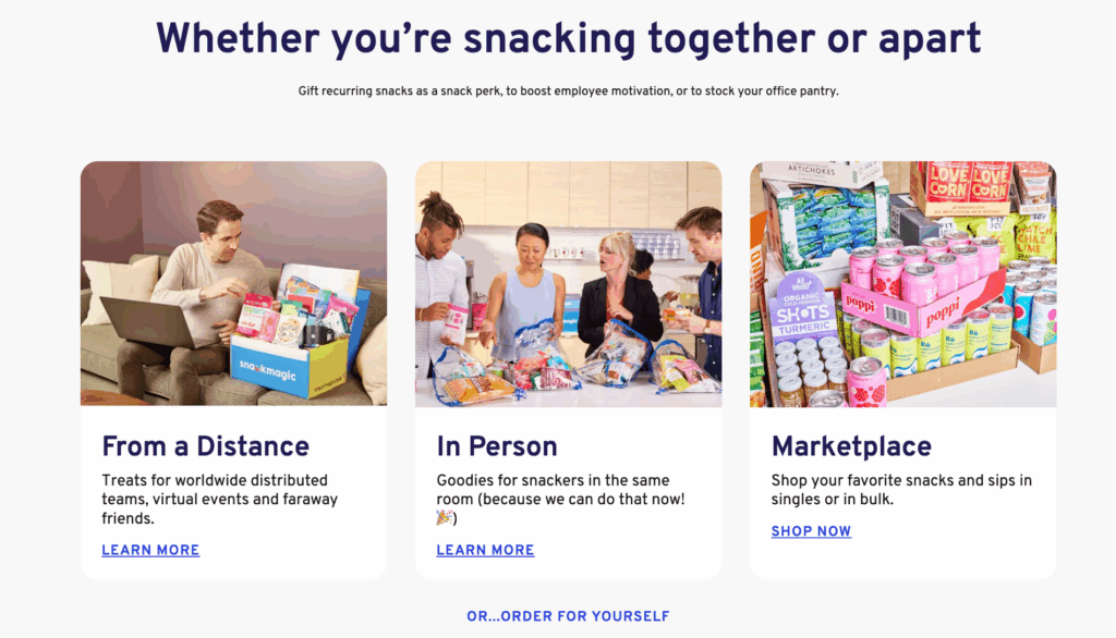 SnackMagic: Unique Corporate Gifting Platform