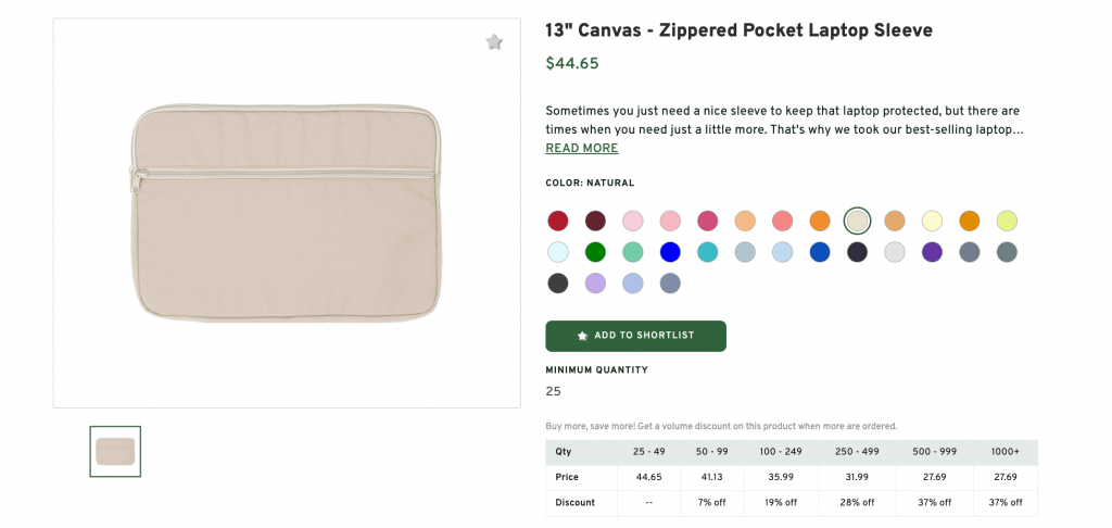 13" Canvas - Zippered Pocket Laptop Sleeve