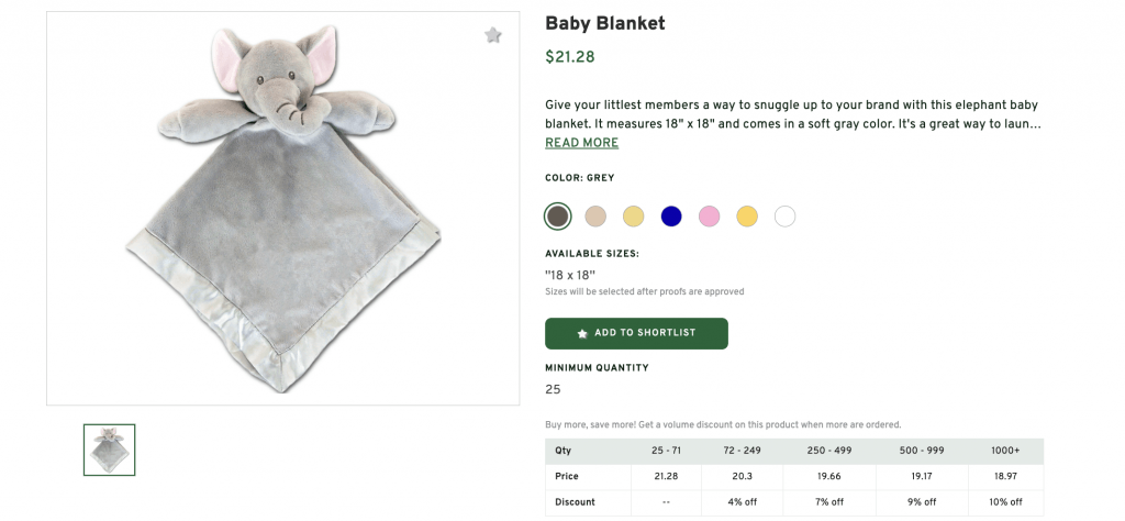 Elephant Face Custom Baby Name Blanket