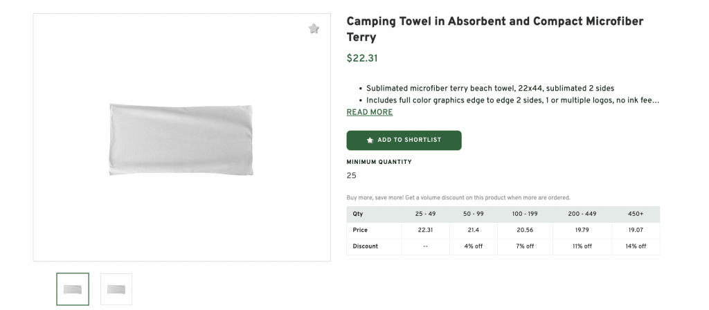 Camping Personalized Towel Compact Microfiber Terry