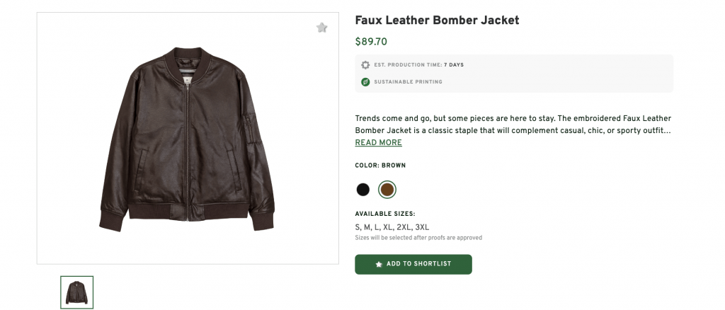 Faux Leather Bomber Jacket