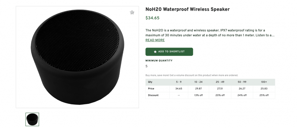 NoH20 Waterproof Wireless Speaker