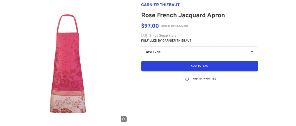 Rose French Jacquard Custom Printed Apron