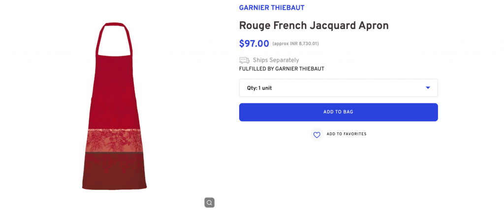 Customize Rouge French Jacquard Apron