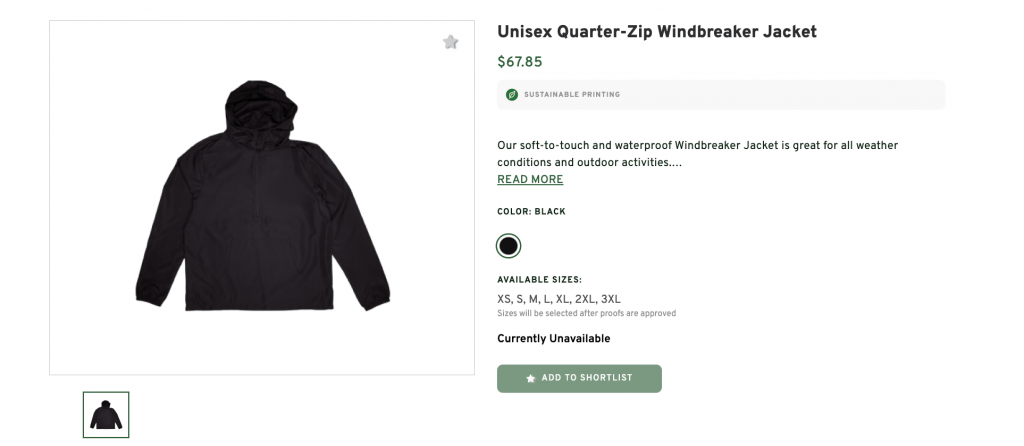 Unisex Quarter-Zip Windbreaker Jacket