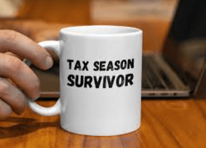 end of tax season quotes on mug