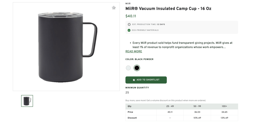 Vacuum Insulated Camp Cup