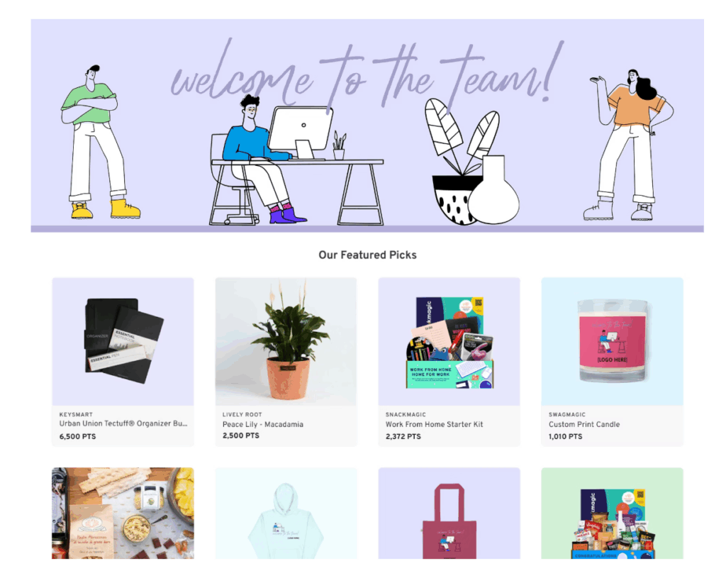 Print-On-Demand Store for New Employee Welcome Shop