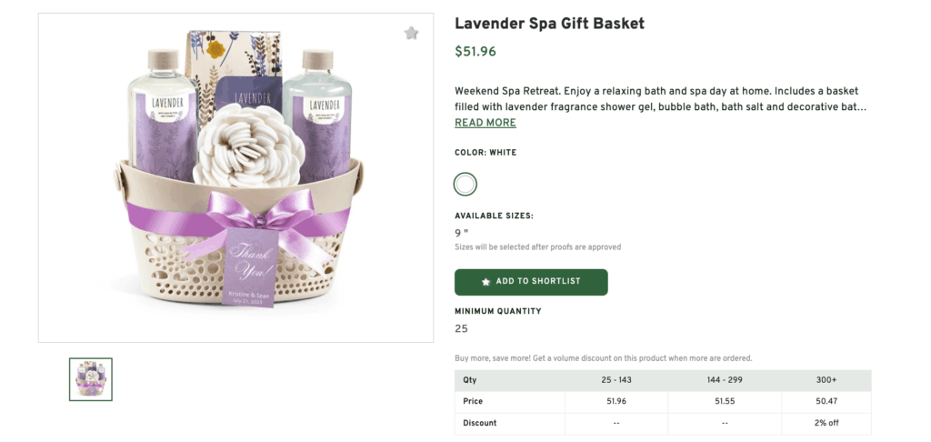 Lavender Spa Gift Basket