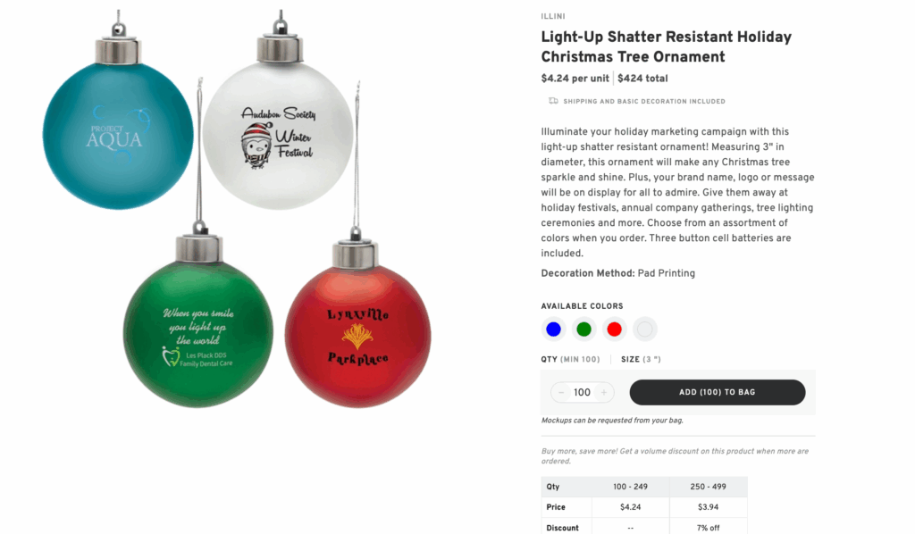 Holiday Christmas Tree Ornament