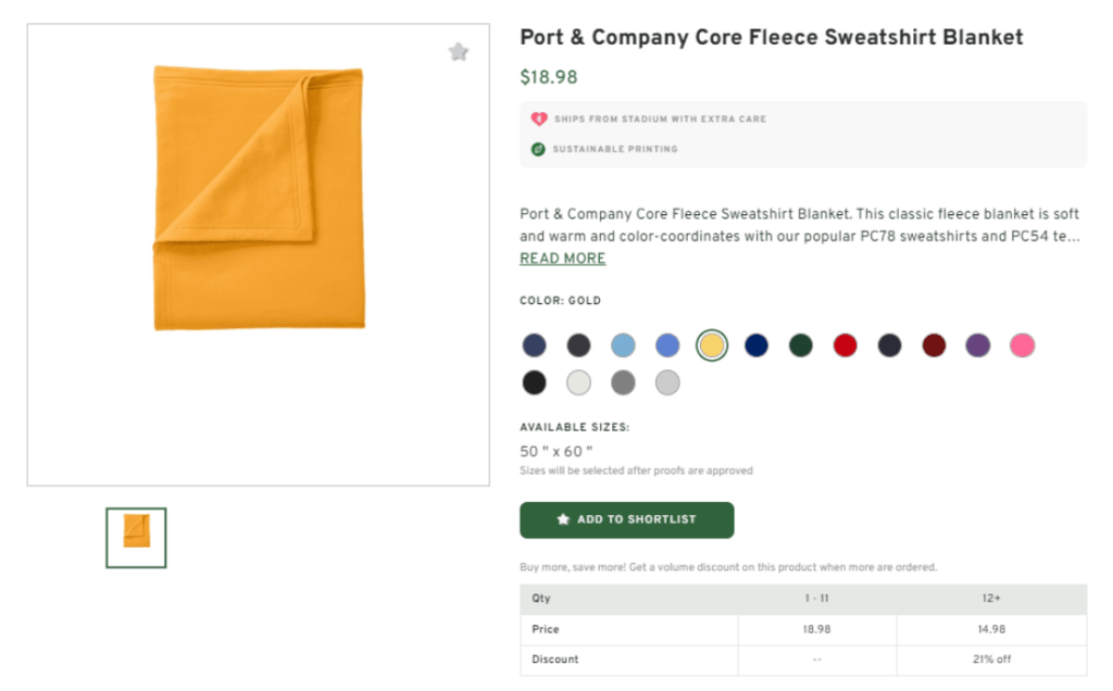 Port & Company Fleece Blanket