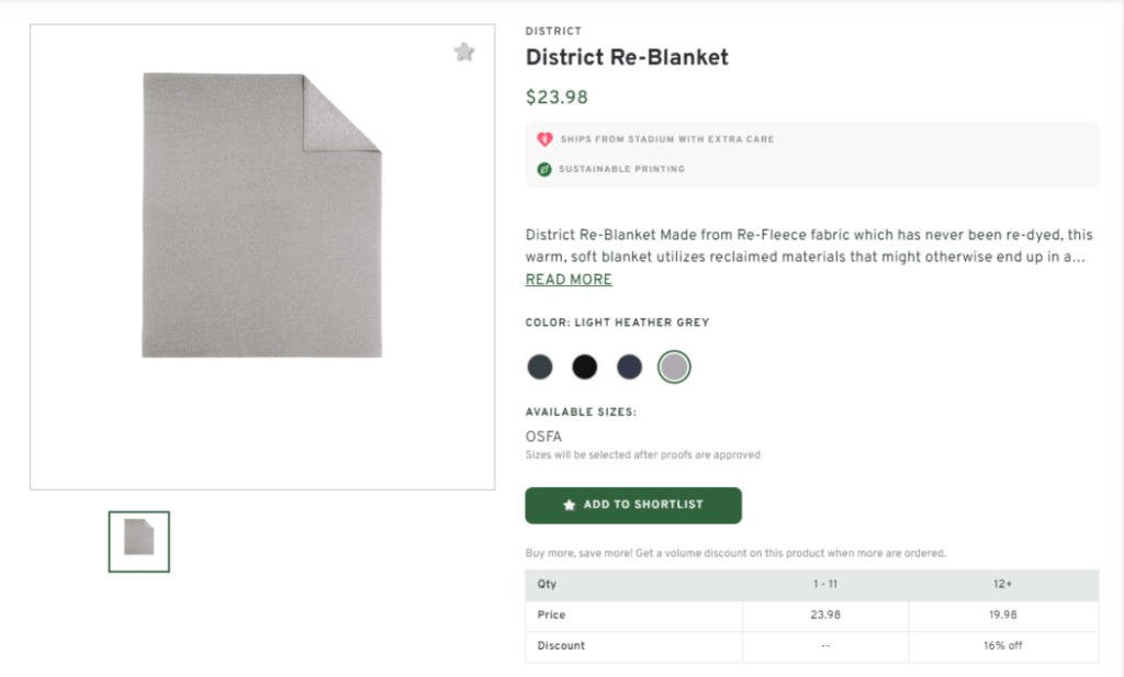District Re-Fleece Fabric Blanket