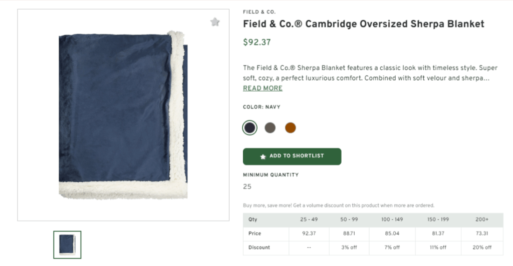 Field & Co Oversized Sherpa Blanket
