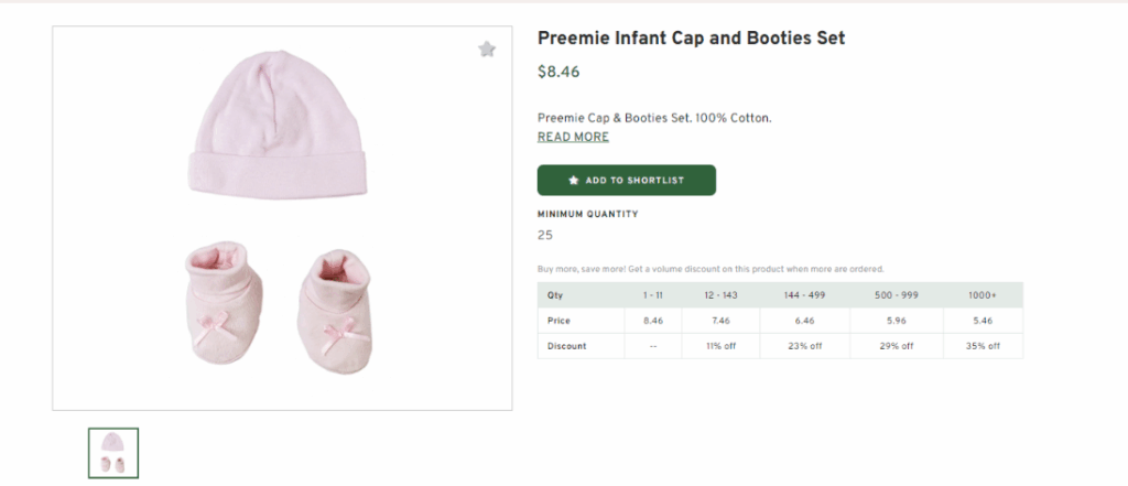 Preemie Infant Cap and Booties Set