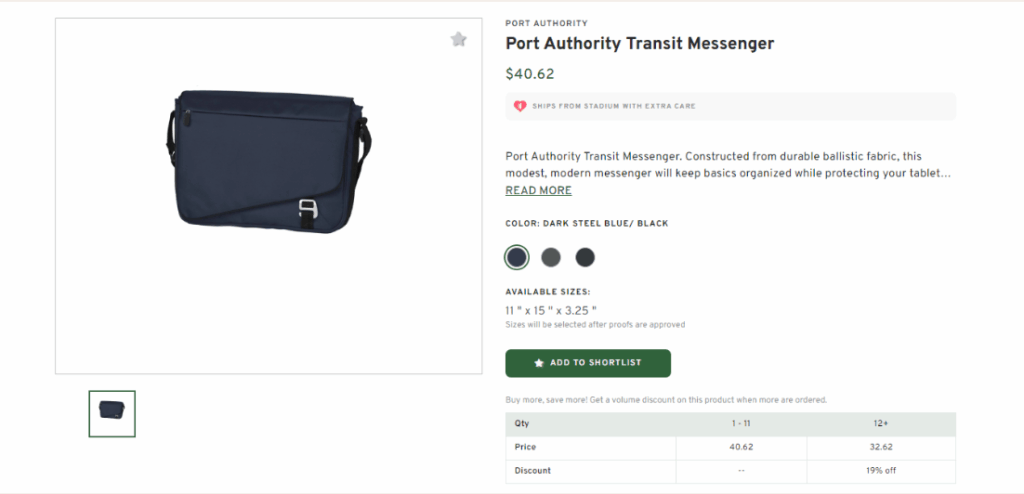 Port Authority Transit Messenger Bag