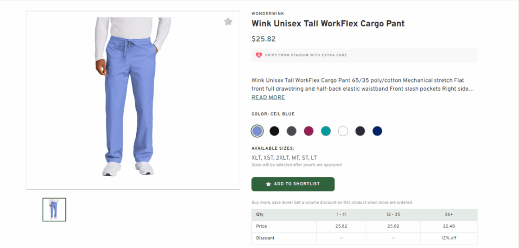 Wink Unisex Tall Cargo Pant