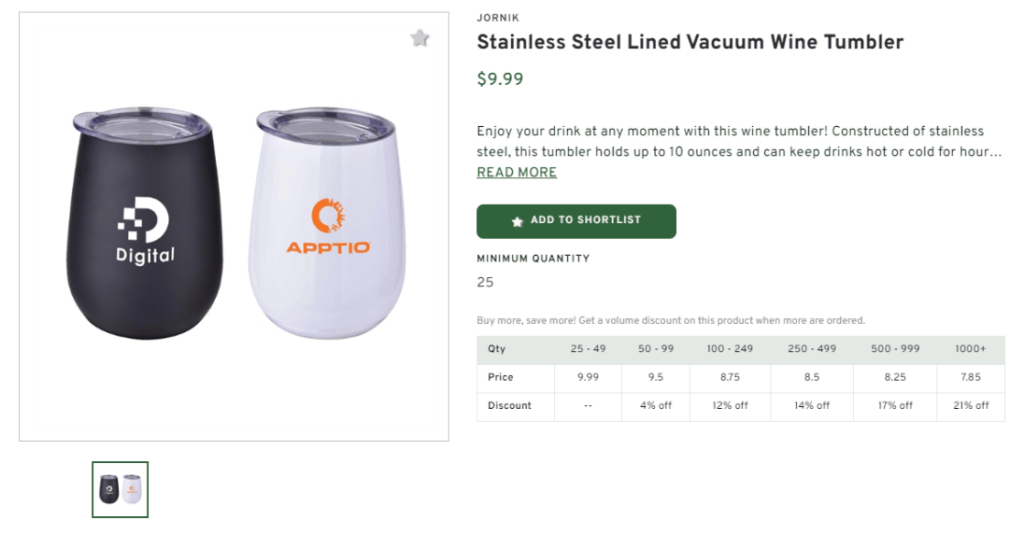 Stainless Steel Lined Vacuum Wine Tumbler