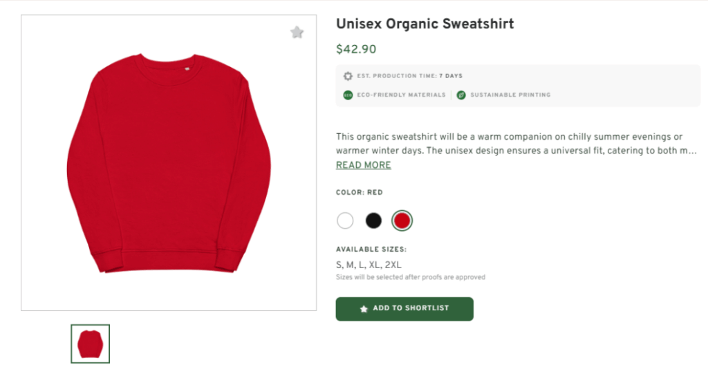 Unisex Organic Sweatshirt