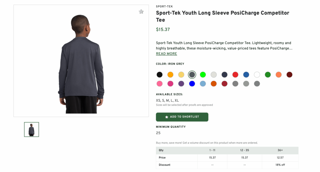 Youth Sprint Performance T-Shirt