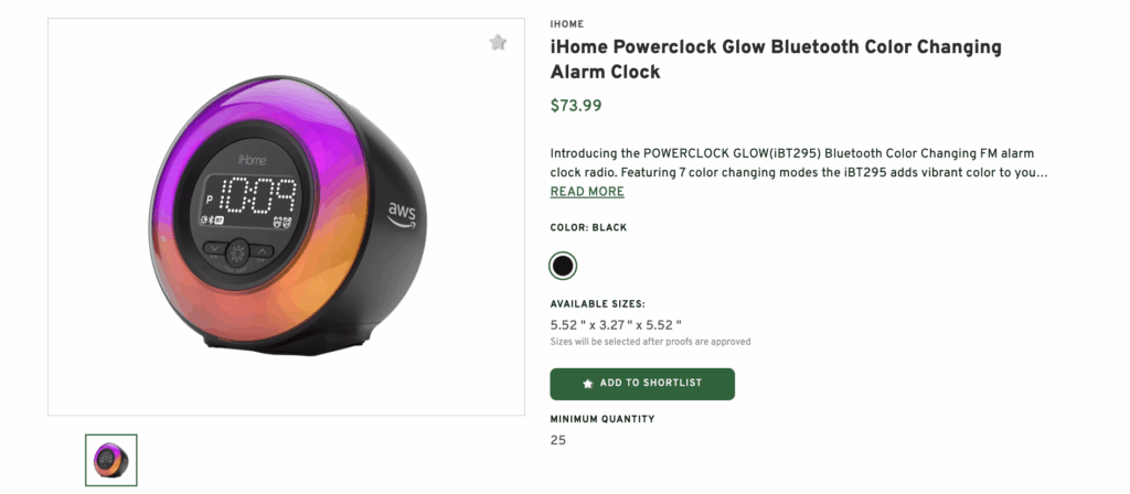 Color Changing Alarm Clock
