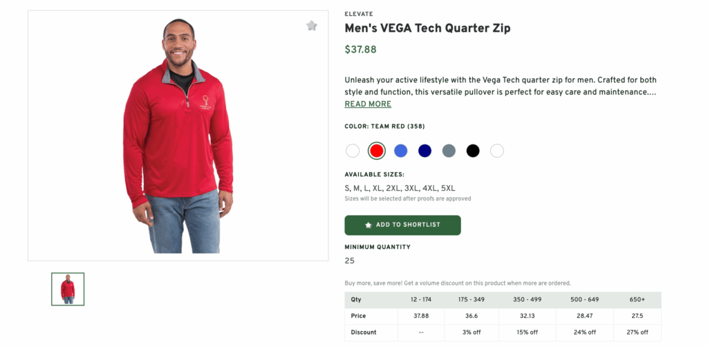 Men's Vega Tech Quarter Knit