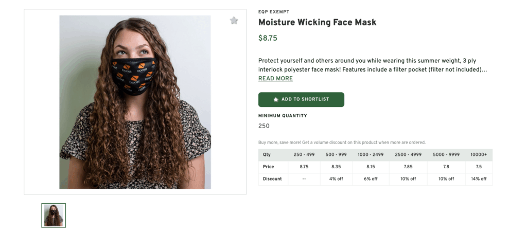 Moisture Wicking Face Mask