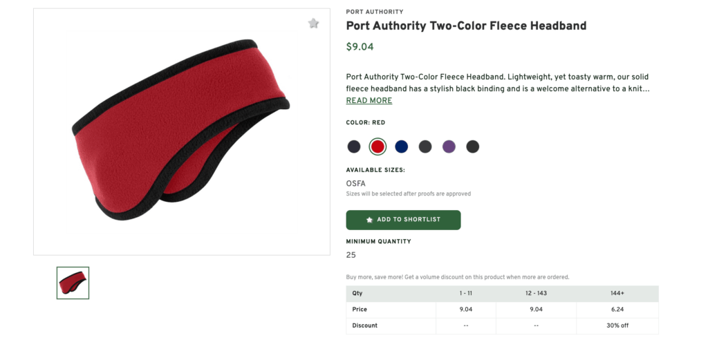 Port Authority Fleece Headband