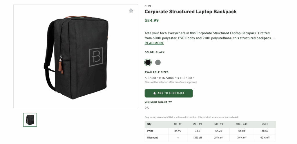 Corporate Structured Laptop Backpack