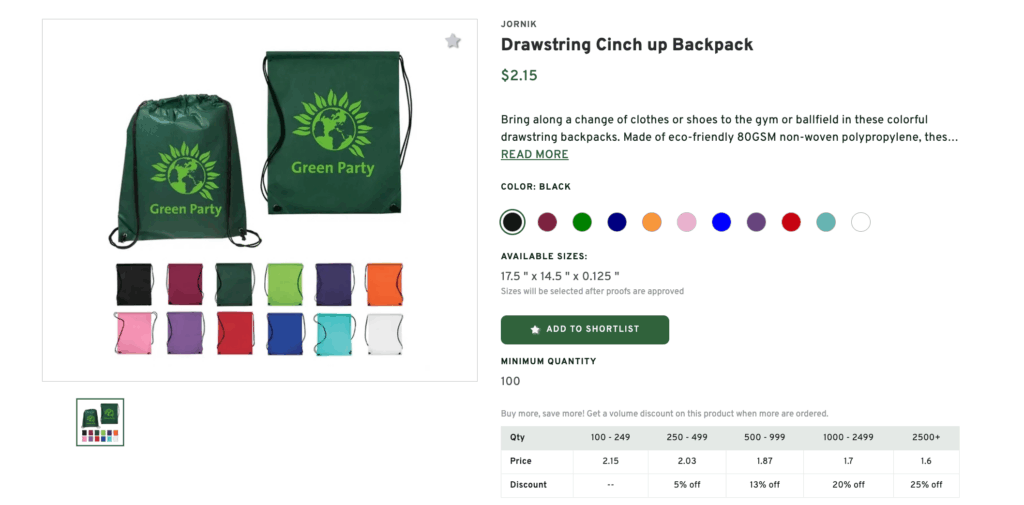 Drawstring Cinch Up Backpack