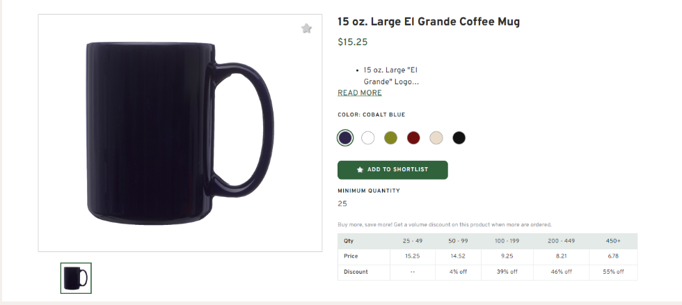 Large El Grande Coffee Mug 15oz