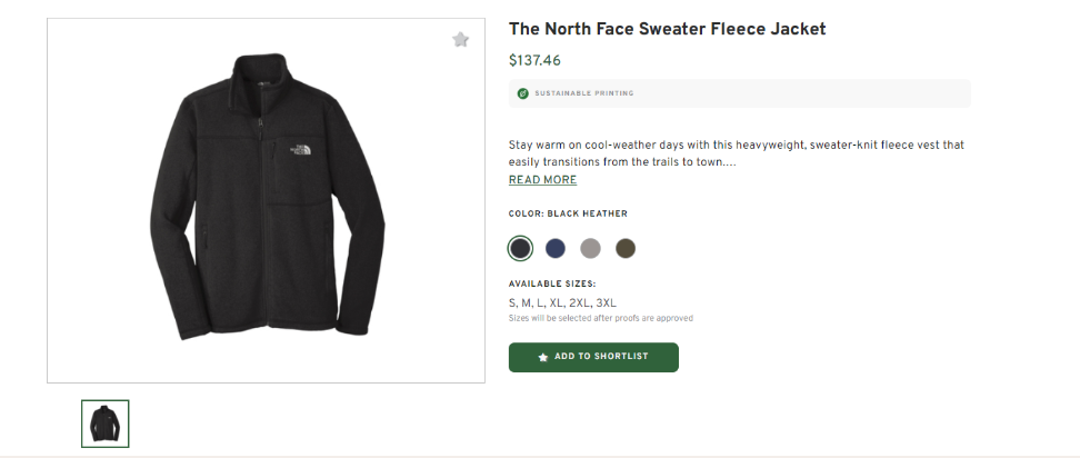 North Face Sweater Fleece Jacket