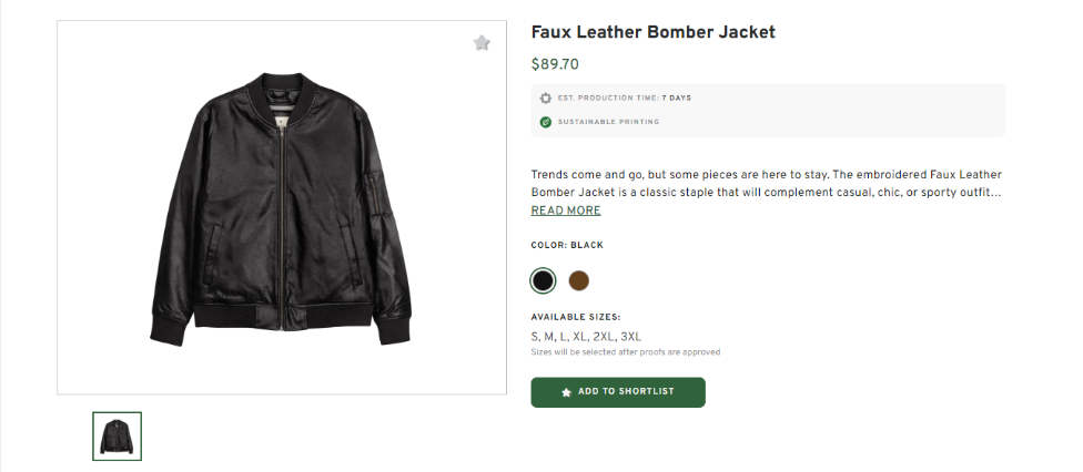 Faux Leather Bomber Jacket