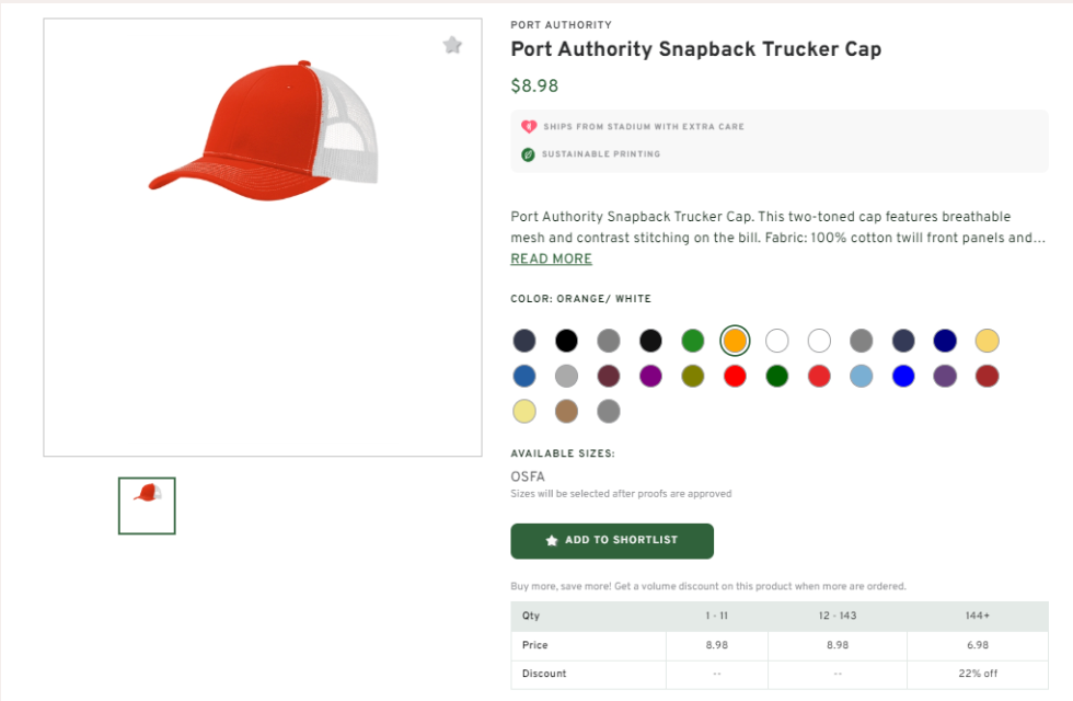 Port Authority Snapback Trucker Cap