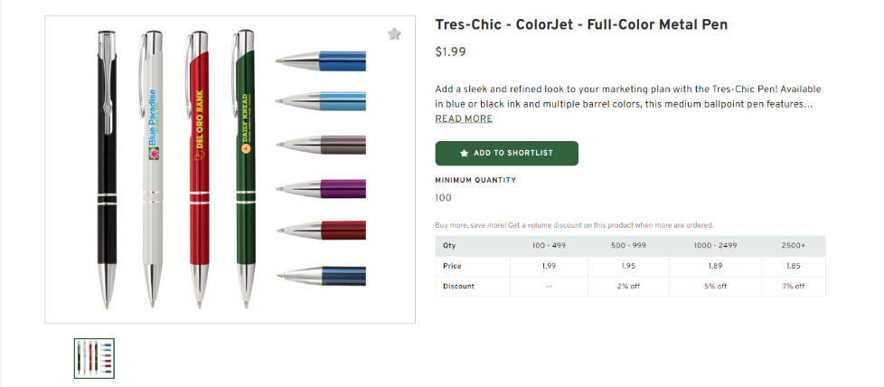 Full-Color Metal Pen