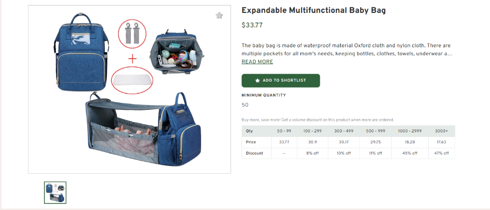 Multifunctional Baby Bag