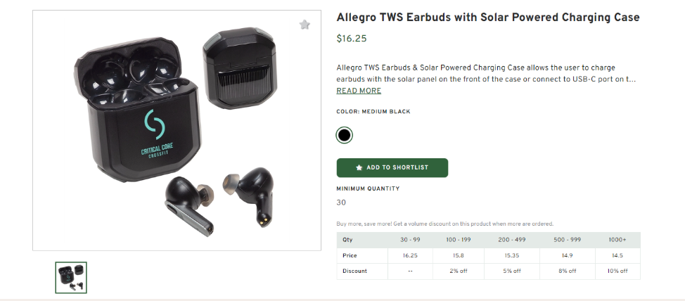 Earbuds with Solar-Powered Charging Case