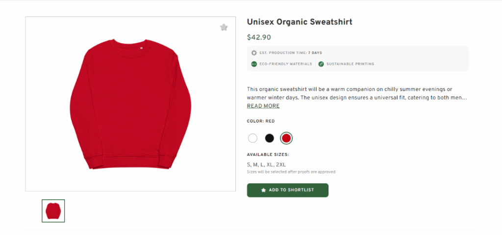 Unisex Organic Sweatshirt