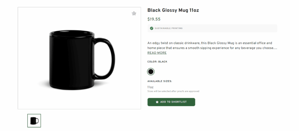 Black Glossy Mug