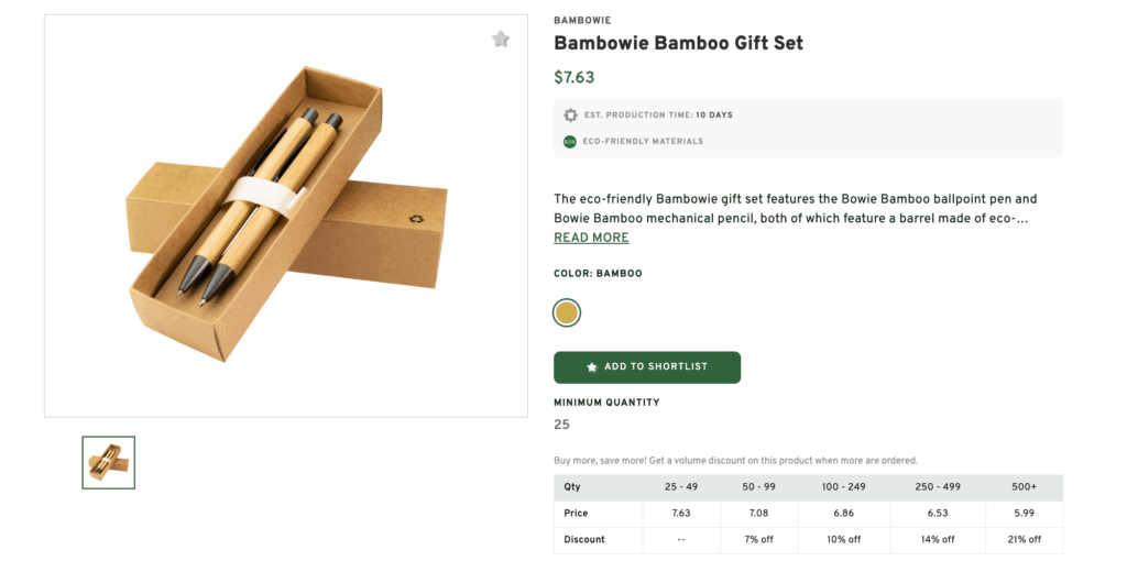 bamboo gift set