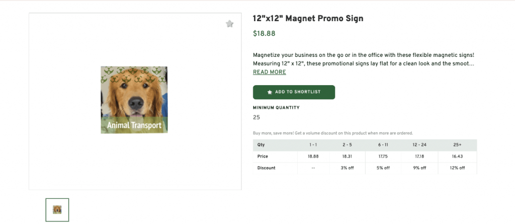 12"x12" Magnet Promo Sign