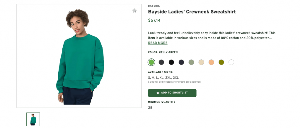 Bayside Ladies' Crewneck Sweatshirt