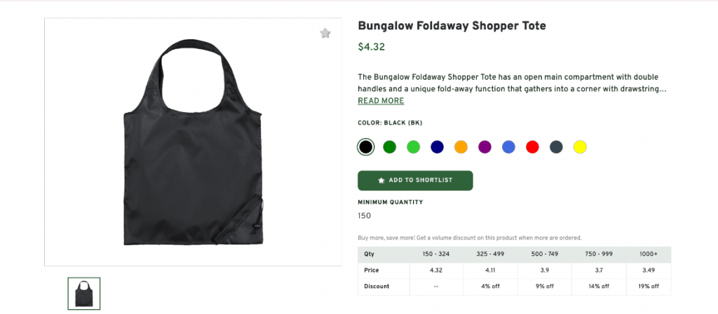 Bungalow Foldaway Shopper Tote