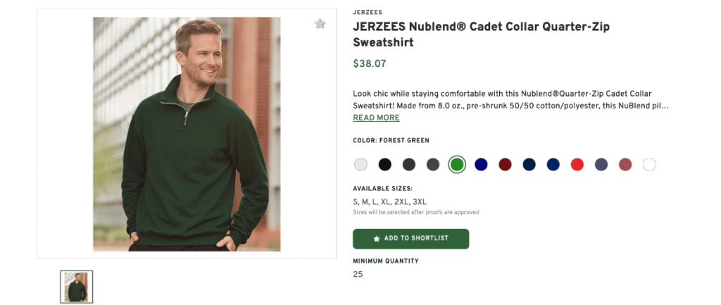Collar Quarter-Zip Sweatshirt