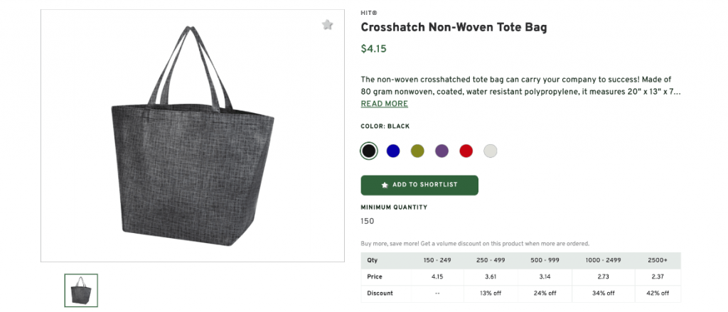 Crosshatch Non-Woven Tote Bag