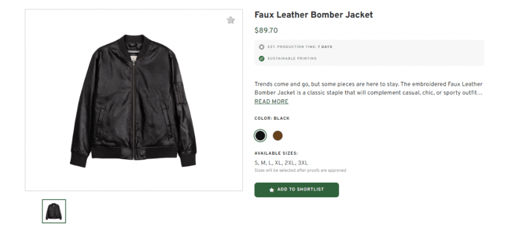 Faux Leather Bomber Jacket