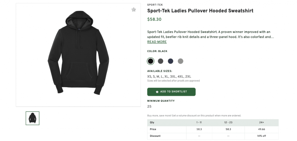 Ladies Pullover Hooded Sweatshirt